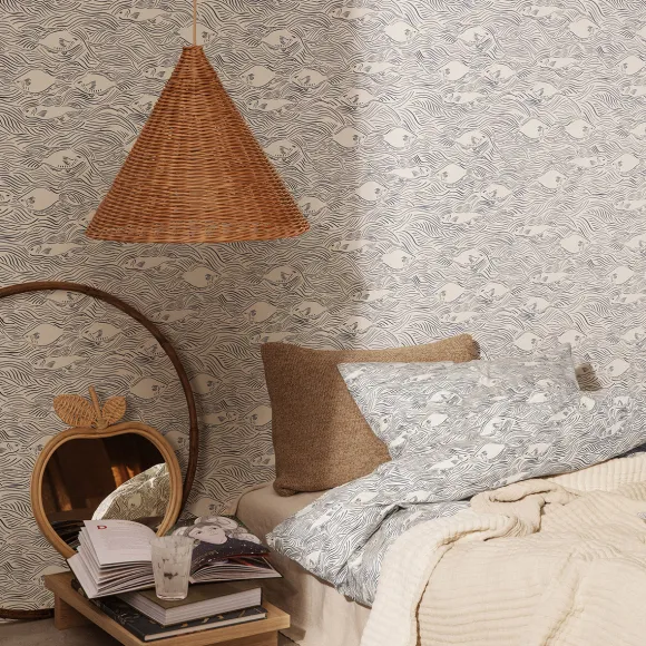 Abat-Jour Suspension Dou Rotin - O 45 Cm - Naturel