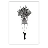 Affiche A4 Fille Aux Fleurs - 21 X 29,7 Cm