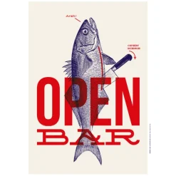 Affiche A3 Open Bar - 29,7 X 42 Cm