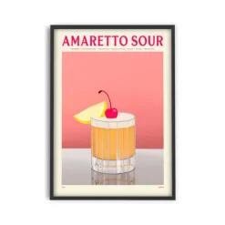 Affiche Cocktail - Elin Pk - Amaretto Sour
