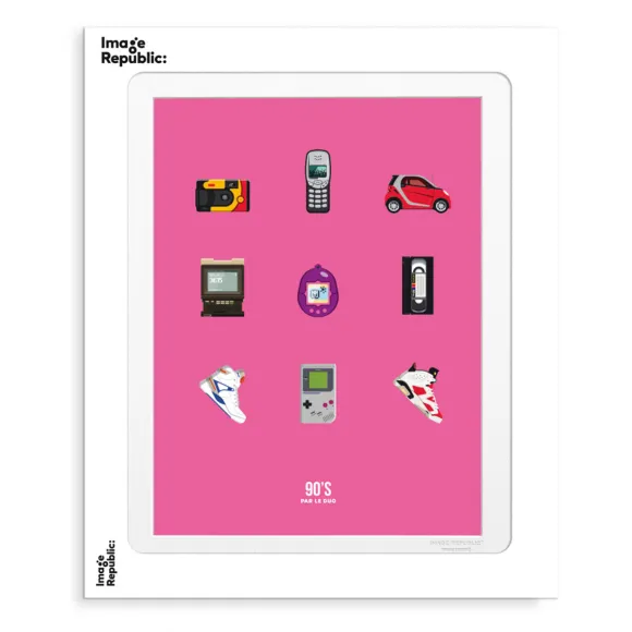 Affiche Le Duo Annees 90 - 30 X 40 Cm