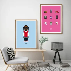 Affiche Le Duo Annees 90 - 30 X 40 Cm