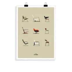 Affiche Le Duo Chaises - 40 X 50 Cm