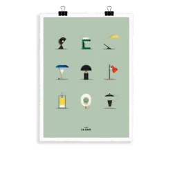 Affiche Le Duo Lampes - 40 X 50 Cm