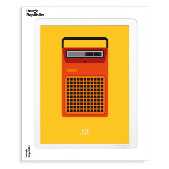 Affiche Le Duo 70'S Tape Recorder - 30 X 40 Cm