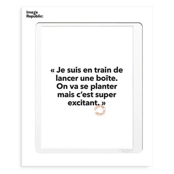 Affiche Loic Prigent Je Suis En Train - 30 X 40 Cm