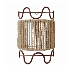 Applique Dolores Brun & Raphia - 30 X 25 Cm