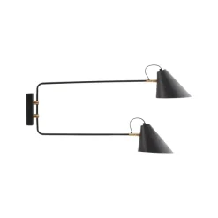 Applique Murale Double Club - 81 X 42 Cm - Noir