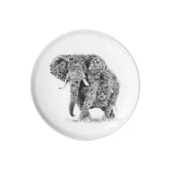 Assiette A Dessert En Porcelaine Maxwell & Williams Marini Ferlazzo Elephant - O 20 Cm