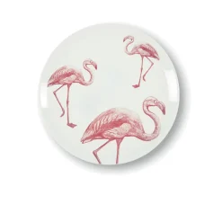 Assiette A Dessert Flamants En Porcelaine - O 21 Cm