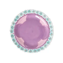 Assiette A Fleurs En Ceramique - Lavande