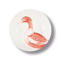 Assiette Creuse Canard En Porcelaine - O 20 Cm
