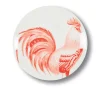 Assiette Plate Coq En Porcelaine - O 27 Cm