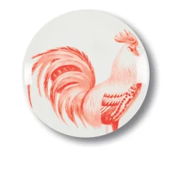 Assiette Plate Coq En Porcelaine - O 27 Cm