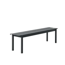 Banc Linear Steel Black - 170 X 34 Cm
