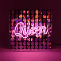 Boite Acrylique Neon - Queen - Rose