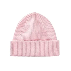 Bonnet En Laine Melangee - Rose Blush