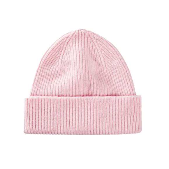 Bonnet En Laine Melangee - Rose Blush