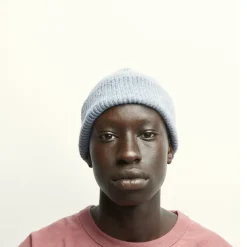 Bonnet En Laine Melangee - Denim