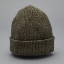 Bonnet En Laine Melangee - Kaki