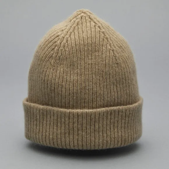 Bonnet En Laine Melangee - Sable
