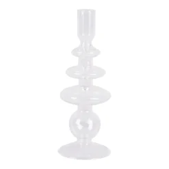 Bougeoir Verre Art Rings L