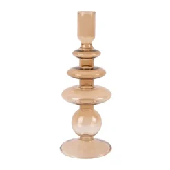 Bougeoir Verre Art Rings L