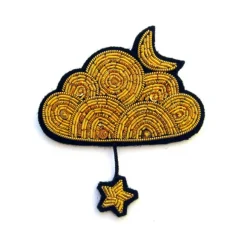 Broche Nuage Or Et Etoile