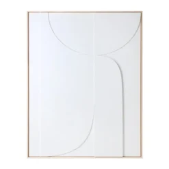 Cadre Relief Art B - 100 X 123 Cm - Blanc Xl