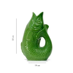 Carafe / Vase Monsieur Carafon Poisson - Vert Bay