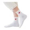 Chaussettes Dentelle Coeur Long 35/42 - Blanc