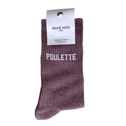 Chaussettes Poulette A Paillettes 36/40 - Raisin