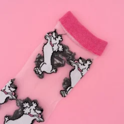 Chaussettes Transparentes Caniche