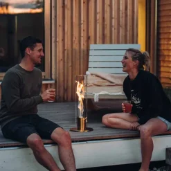 Cheminee / Feu De Table Spin 90 - O 19 X 40,5 Cm - Or