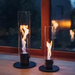 Cheminee / Feu De Table Spin 120 - O 23 X 54 Cm - Noir