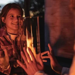 Cheminee / Feu De Table Spin 90 - O 19 X 40,5 Cm - Argent