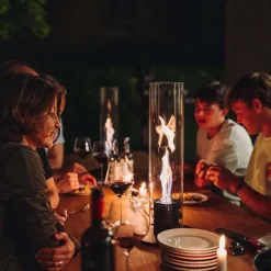 Cheminee / Feu De Table Spin 120 - O 23 X 54 Cm - Noir