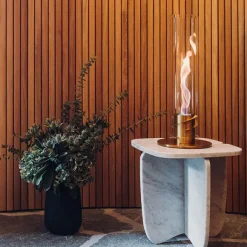 Cheminee / Feu De Table Spin 90 - O 19 X 40,5 Cm - Or