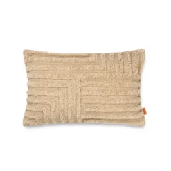 Coussin Crease En Laine Plissee - Sable Clair
