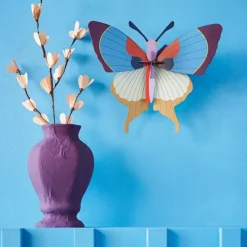 Décoration Murale Papillon Frange - Prune