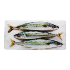 Décoration Murale Trois Maquereaux - 40 X 20 Cm
