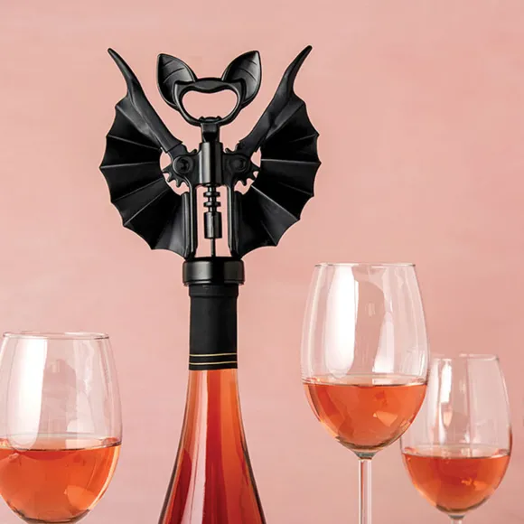 Decapsuleur Et Tire-Bouchon Chauve Souris En Acier