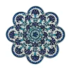 Dessous De Plat Fleur En Ceramique - Bleu
