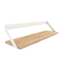 Etagere Ribbon En Chene Et Metal Blanc - L 70 Cm