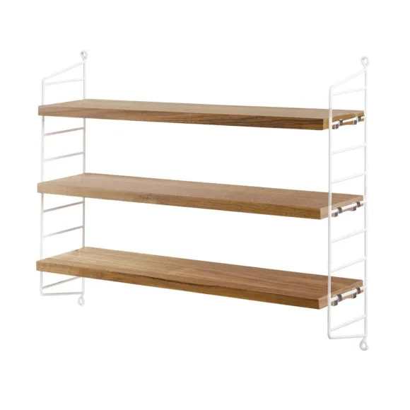 Etagere String Pocket - Chene & Blanc