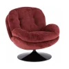 Fauteuil Memento En Velours - 81 X 86 X 83 Cm - Bordeaux