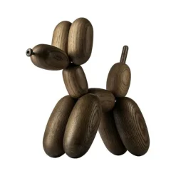Figurine Chien Ballon D'Og - Chene Fume - H 30 Cm