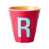Gobelet Lettre R En Melamine - Rouge