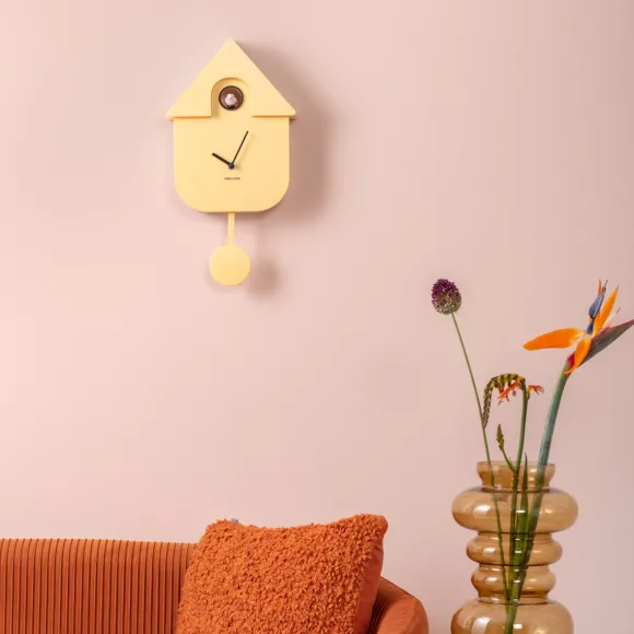 Horloge Modern Cuckoo - Jaune