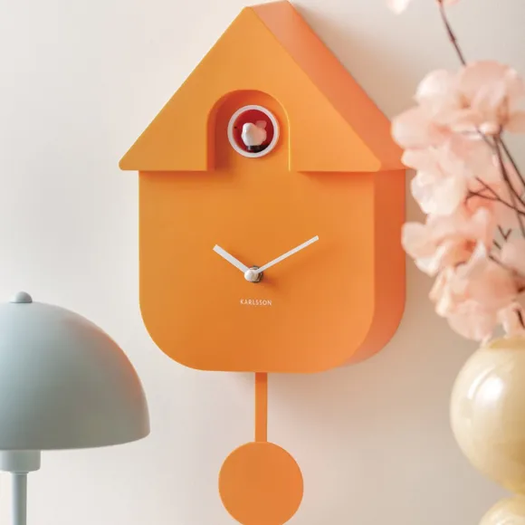 Horloge Modern Cuckoo - Orange
